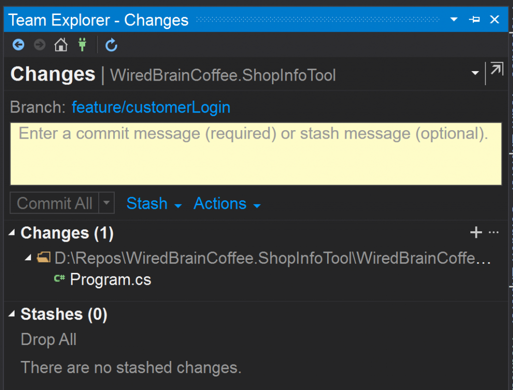 The Git Stash Functionality in Visual Studio 2019 – Thomas Claudius Huber
