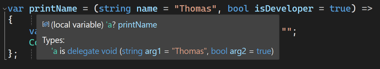 C# 12: Default Parameters in Lambda Expressions – Thomas Claudius Huber